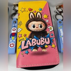 Labubu Cartoon✨🩷💛Wallet - Pink and Yellow